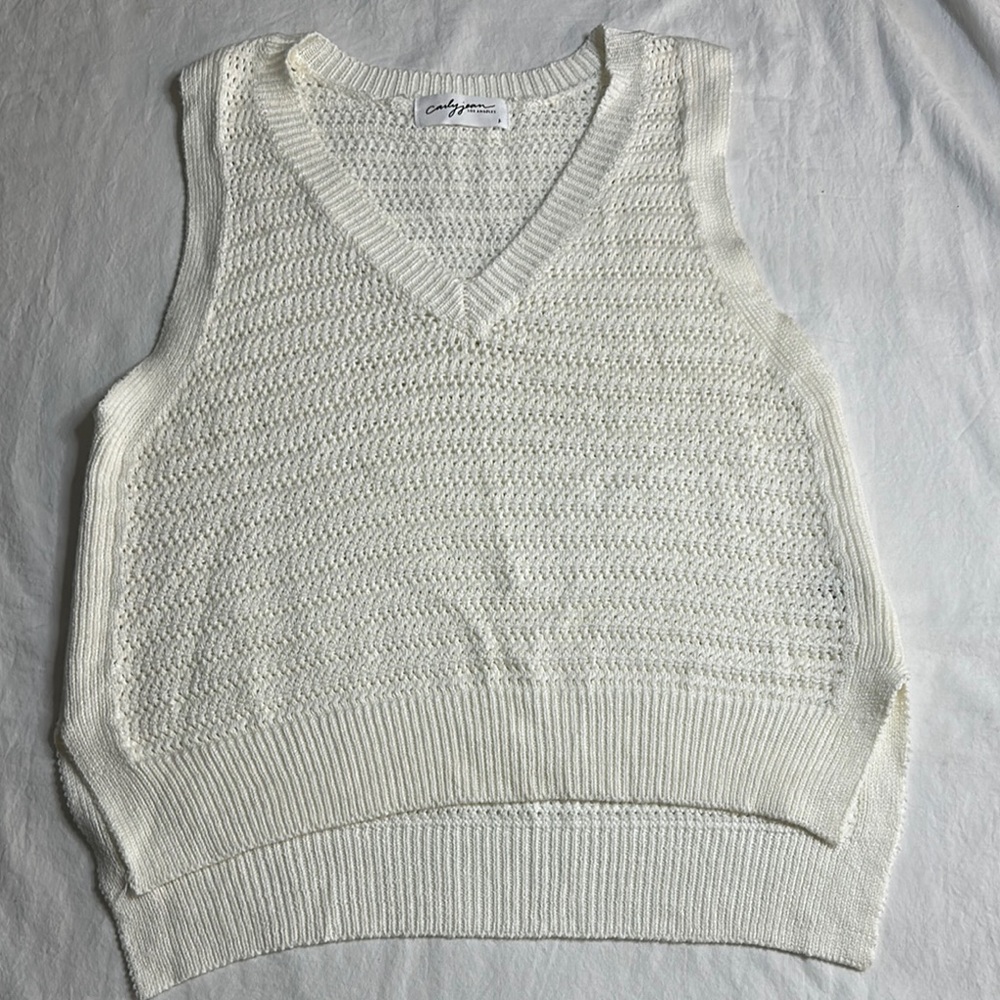 Carly Jean Los Angeles Knit Sleeveless Sweater Tank Size S